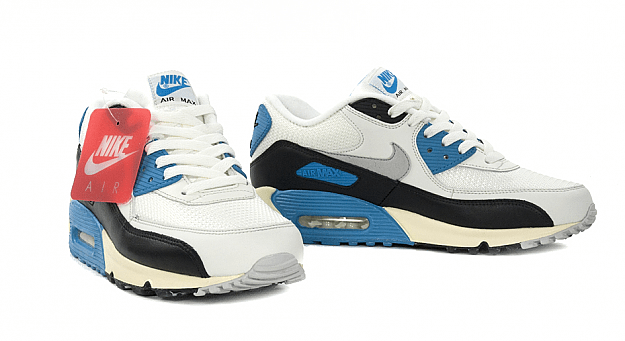 Nike Air Max 90 OG Vintage "Laser Blue" — UK 3 | EU 35.5 | US 3.5 — Top View