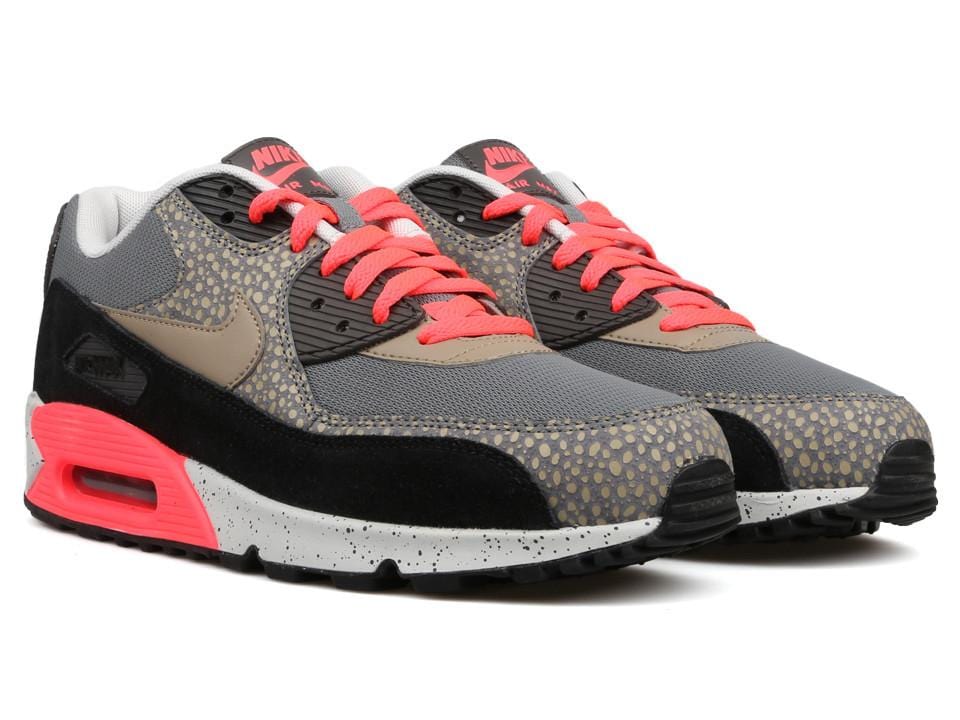 Nike Air Max 90 PRM Safari-Black-Grey — UK 3 | EU 35.5 | US 3.5 — Top View