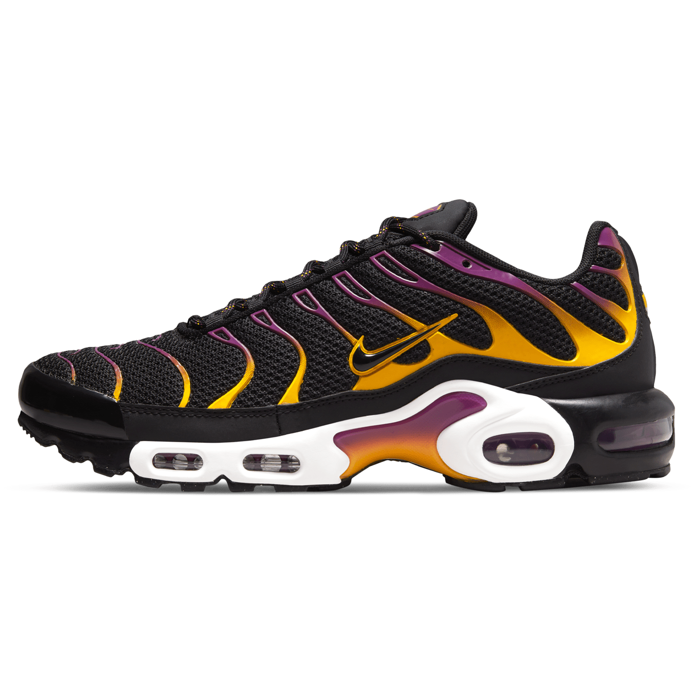 Nike Air Max Plus 'Black University Gold Viotech' — UK 3 | EU 35.5 | US 3.5 — Front View