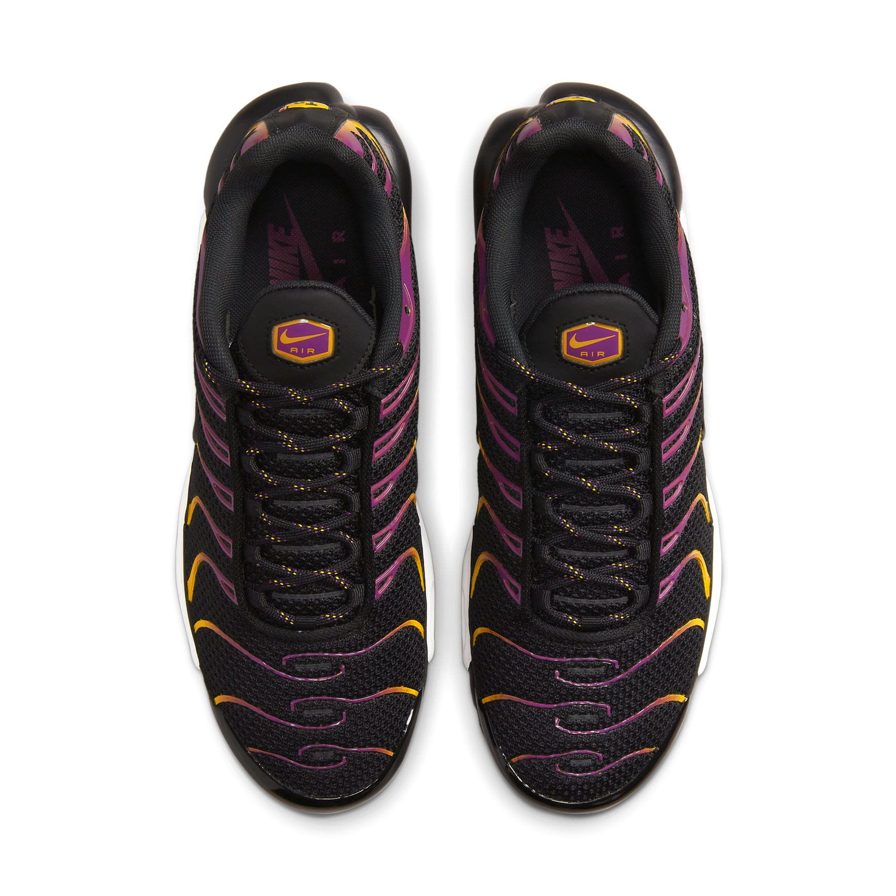 Nike Air Max Plus 'Black University Gold Viotech' — UK 3 | EU 35.5 | US 3.5 — Back View