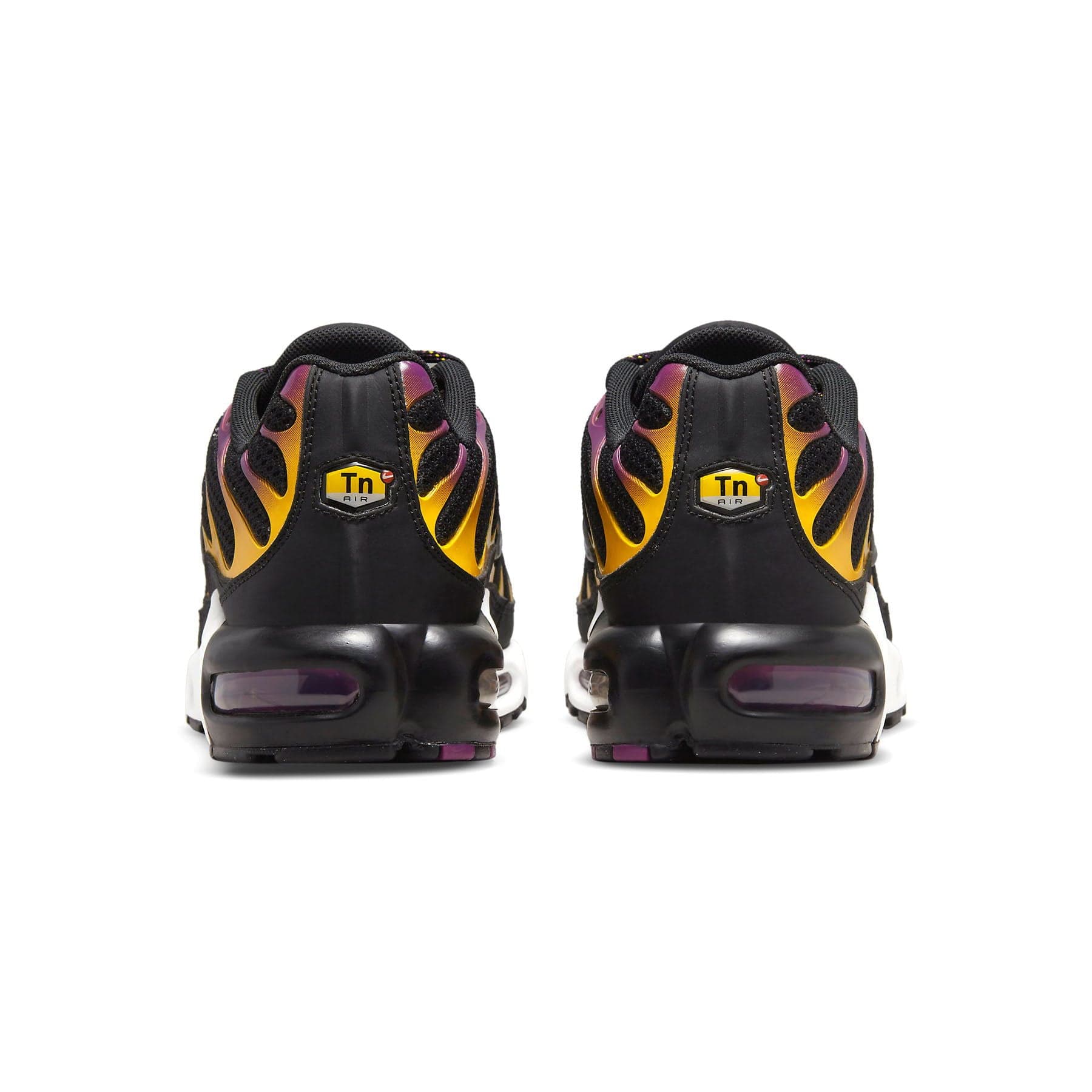 Nike Air Max Plus 'Black University Gold Viotech' — UK 3 | EU 35.5 | US 3.5 — Top View