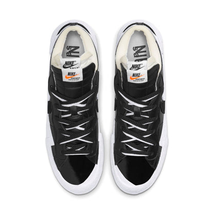 Kaws x sacai x Nike Blazer Low 'Black Patent' — UK 3 | EU 35.5 | US 3.5 — Back View
