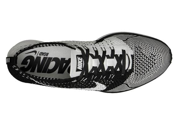 Nike Flyknit Racer - Black-White — UK 3 | EU 35.5 | US 3.5 — Side View