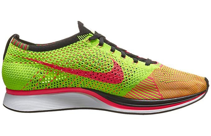 Nike Flyknit Racer Hyper Punch-Volt — UK 3 | EU 35.5 | US 3.5 — Lifestyle View