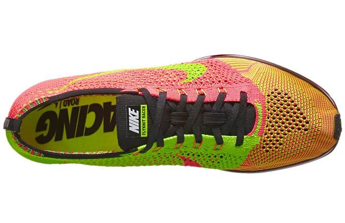 Nike Flyknit Racer Hyper Punch-Volt — UK 3 | EU 35.5 | US 3.5 — Detail View