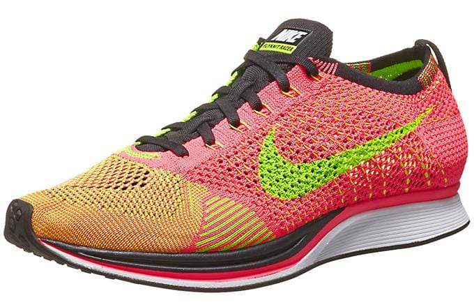 Nike Flyknit Racer Hyper Punch-Volt — UK 3 | EU 35.5 | US 3.5 — Top View