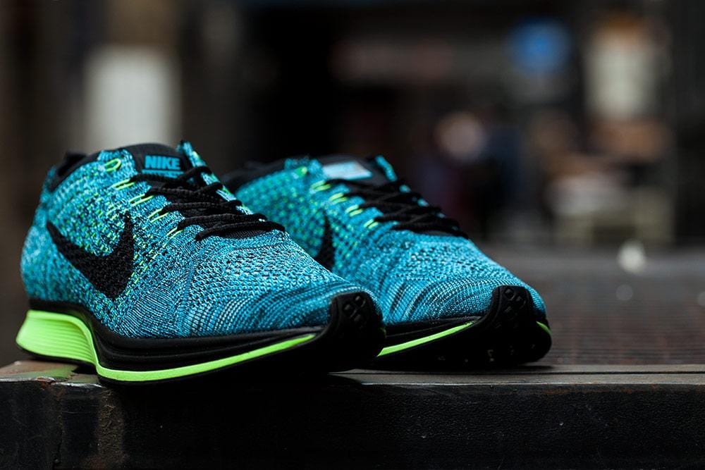Nike Flyknit Racer Blue Lagoon - Black — UK 3 | EU 35.5 | US 3.5 — Lifestyle View