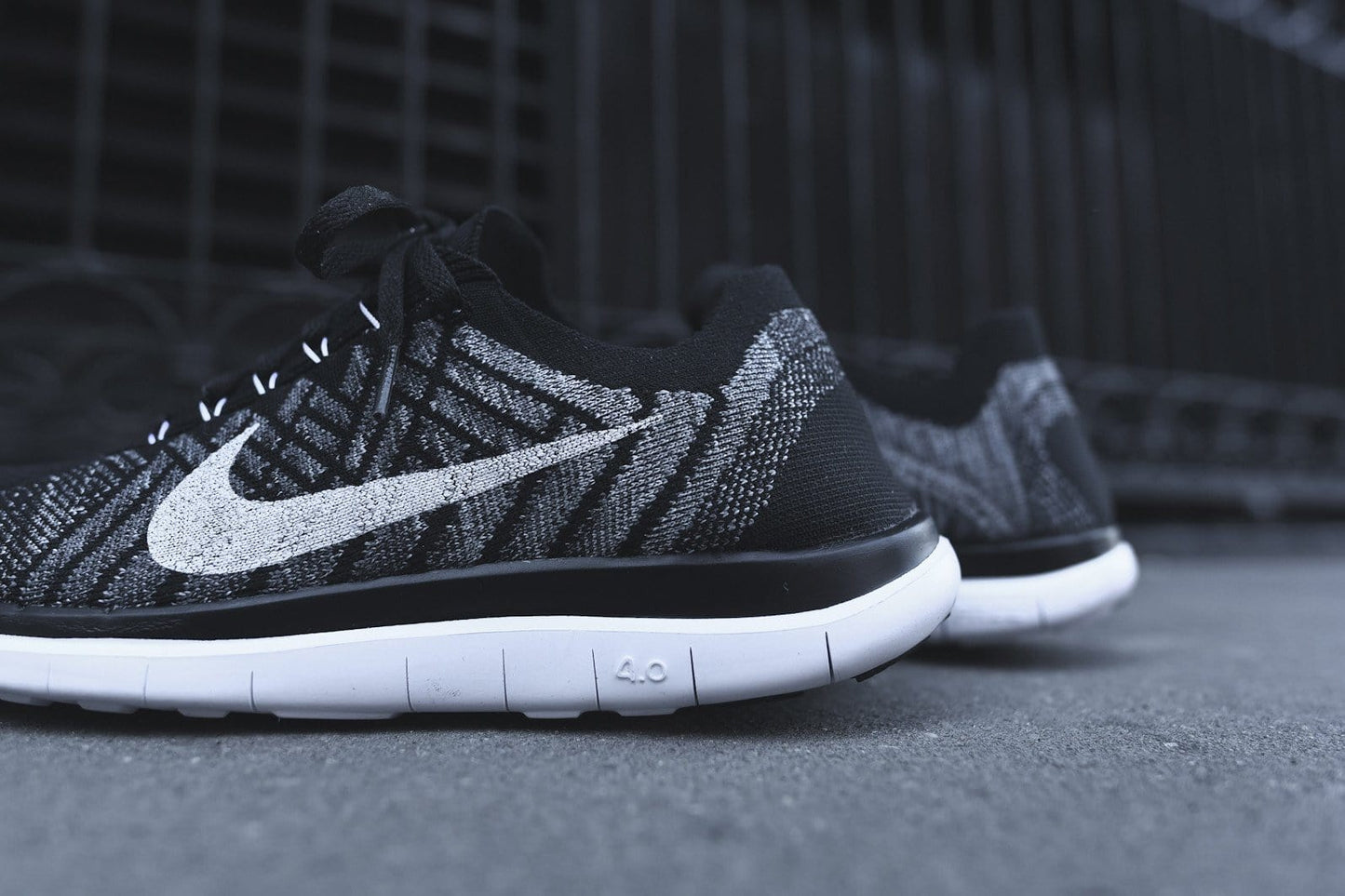 Nike Free 4.0 Flyknit Black — UK 2.5 | EU 35.5 | US 5 — Top View