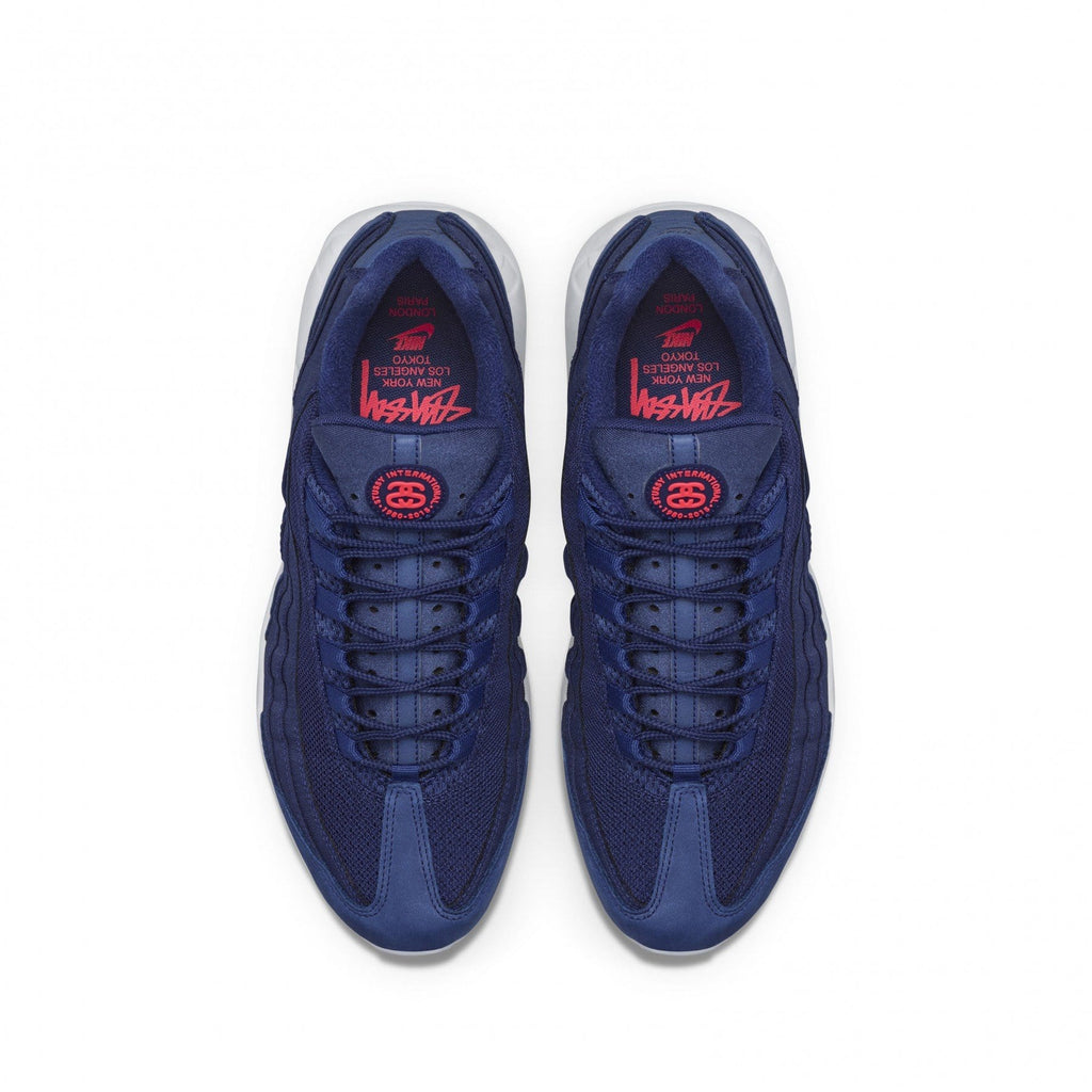 Stussy x Nike Air Max 95 Loyal Blue — UK 3 | EU 35.5 | US 3.5 — Detail View