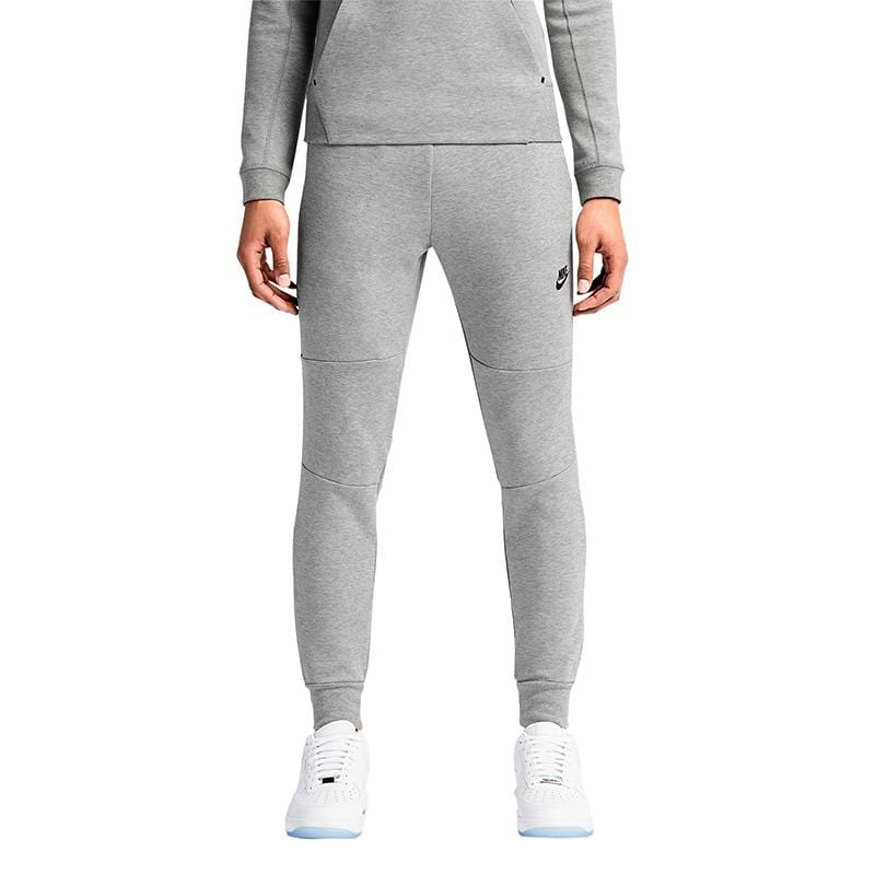 NIKE TECH FLEECE MEN'S TROUSERS - Medium Grey-Black — XXS — Front View