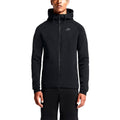 NIKE TECH FLEECE WINDRUNNER MEN'S HOODIE - Black — XXS — Front View