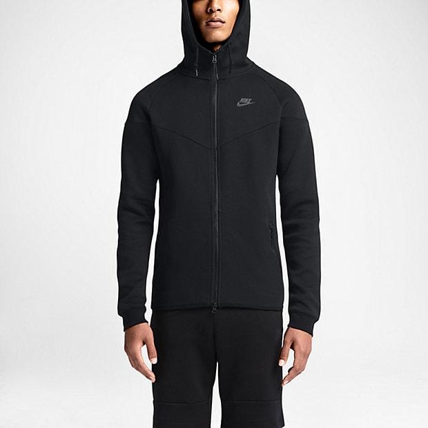 NIKE TECH FLEECE WINDRUNNER MEN'S HOODIE - Black — XXS — Alternate View 8