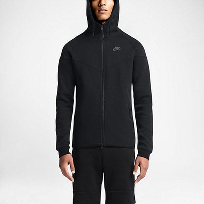 NIKE TECH FLEECE WINDRUNNER MEN'S HOODIE - Black — XXS — Alternate View 8