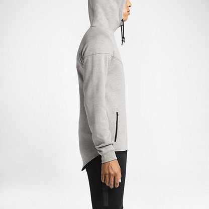 NIKE TECH FLEECE WINDRUNNER MEN'S HOODIE - Medium Grey-Black — XXS — Alternate View 8