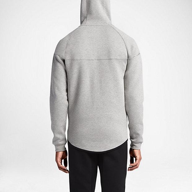 NIKE TECH FLEECE WINDRUNNER MEN'S HOODIE - Medium Grey-Black — XXS — Lifestyle View