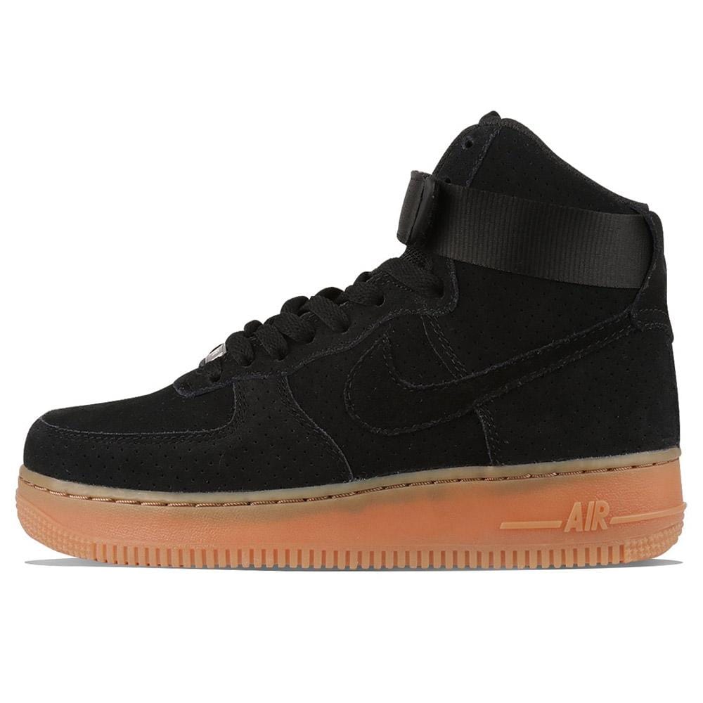 Nike WMNS Air Force 1 Hi Suede Black — UK 2.5 | EU 35.5 | US 5 — Front View