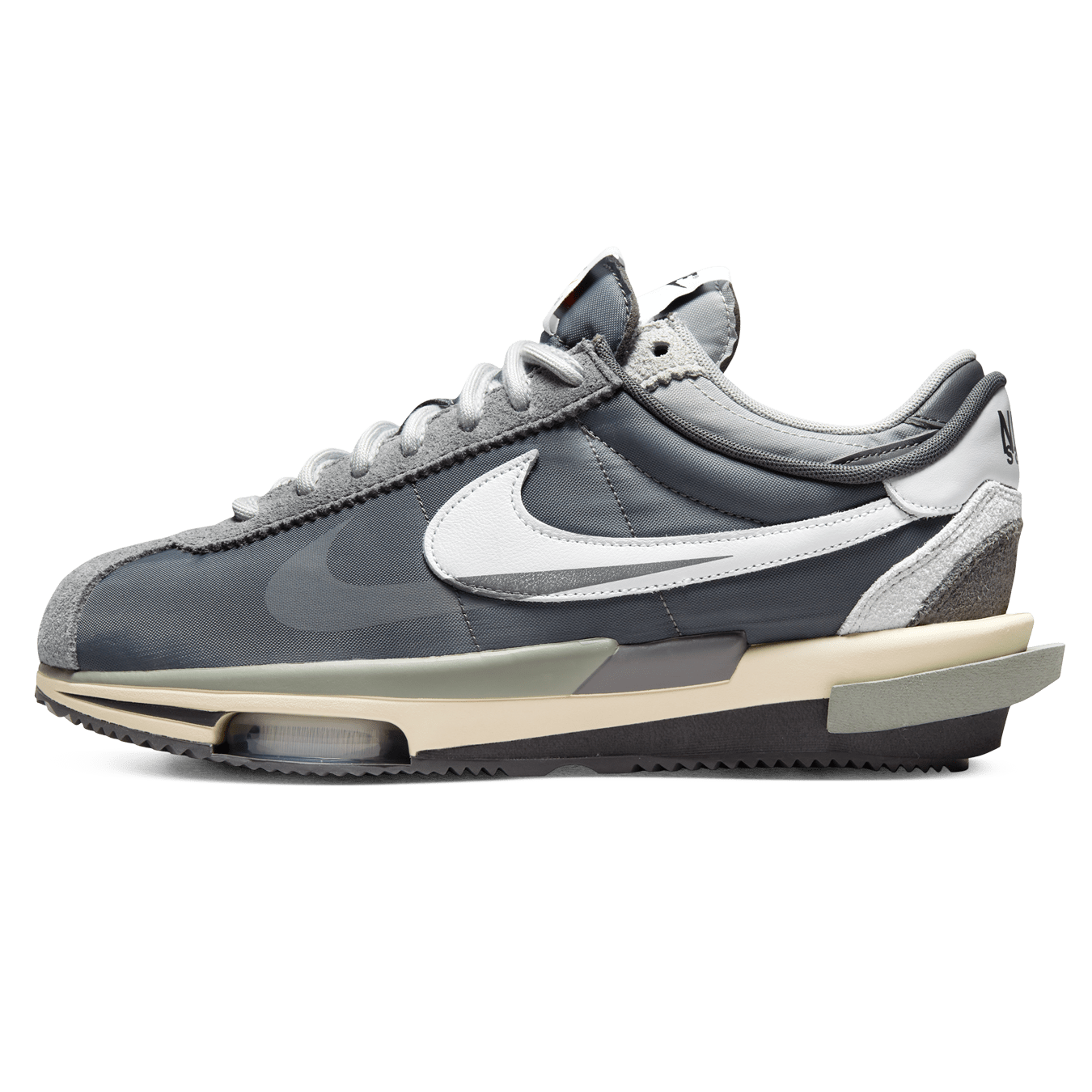 Nike Zoom Cortez SPx Sacai 'Iron Grey' — UK 3 | EU 35.5 | US 3.5 — Front View