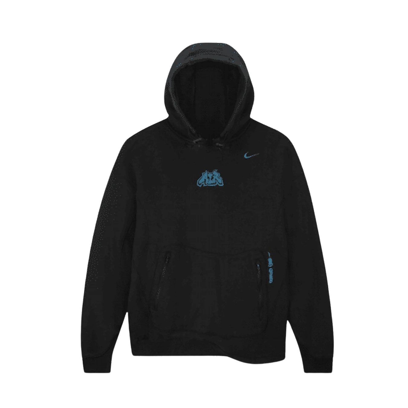 Nike x Off-White Fleece Hoodie 'Black' — XXS — Front View