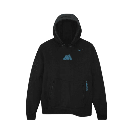 Nike x Off-White Fleece Hoodie 'Black' — XXS — Front View