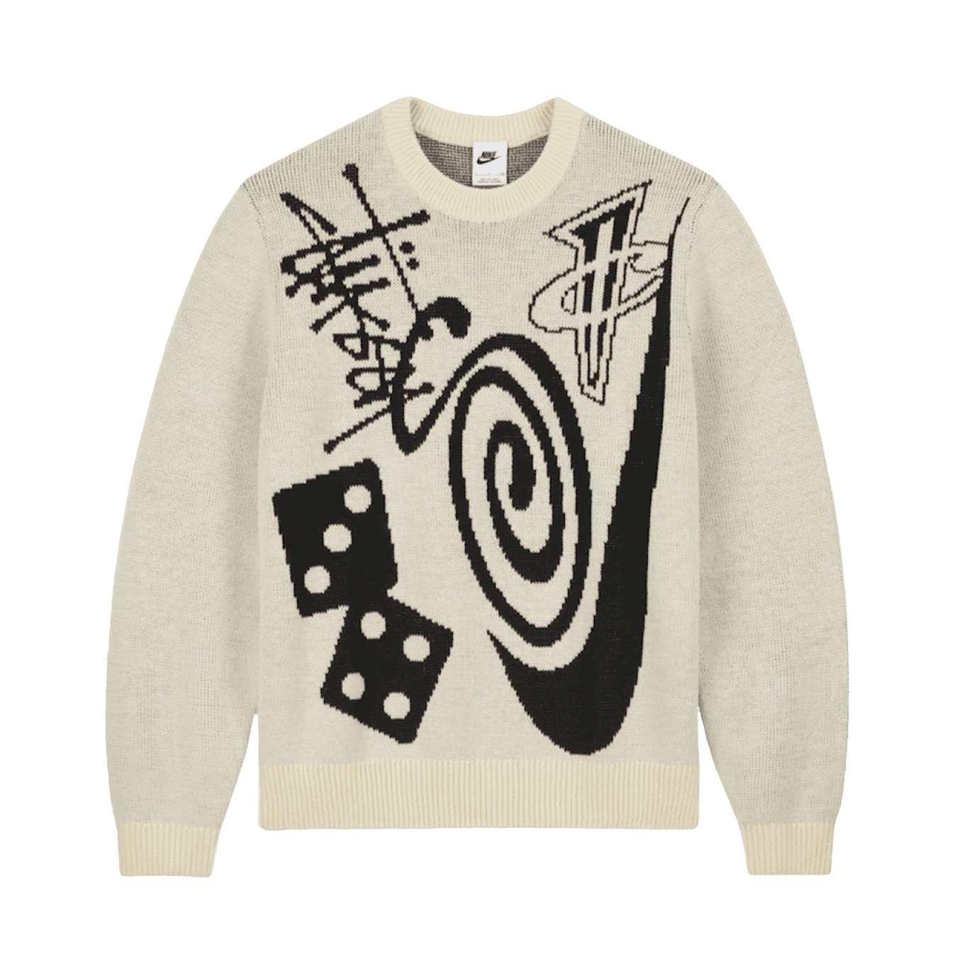 Nike x Stussy Icon Knit Sweater 'Natural' — XXS — Front View