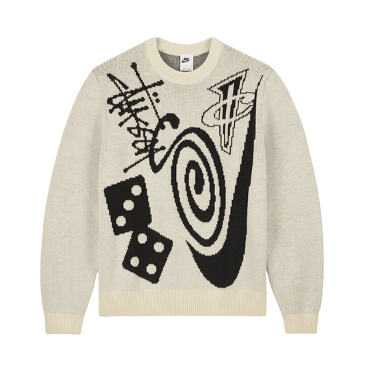 Nike x Stussy Icon Knit Sweater 'Natural' — XXS — Front View