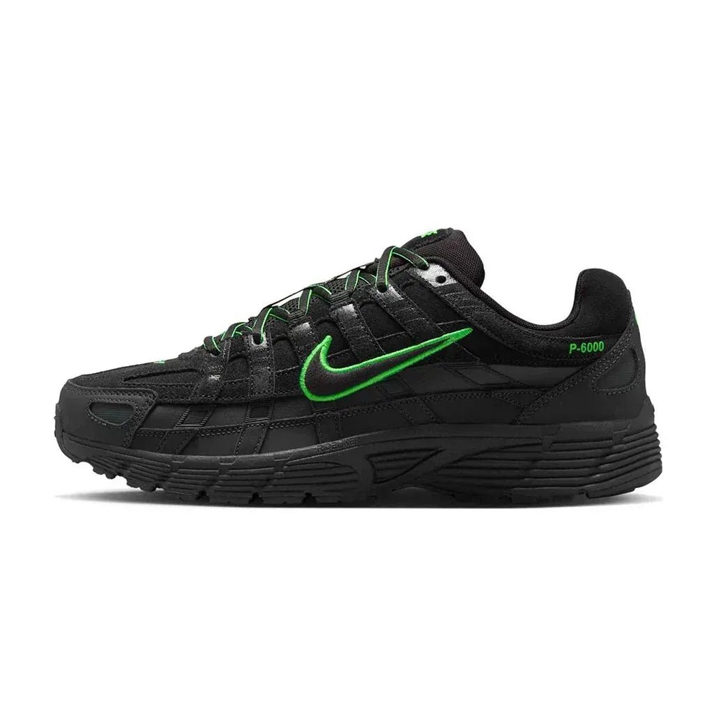 Nike P-6000 PRM Black Green Strike — 5.5 UK — Front View