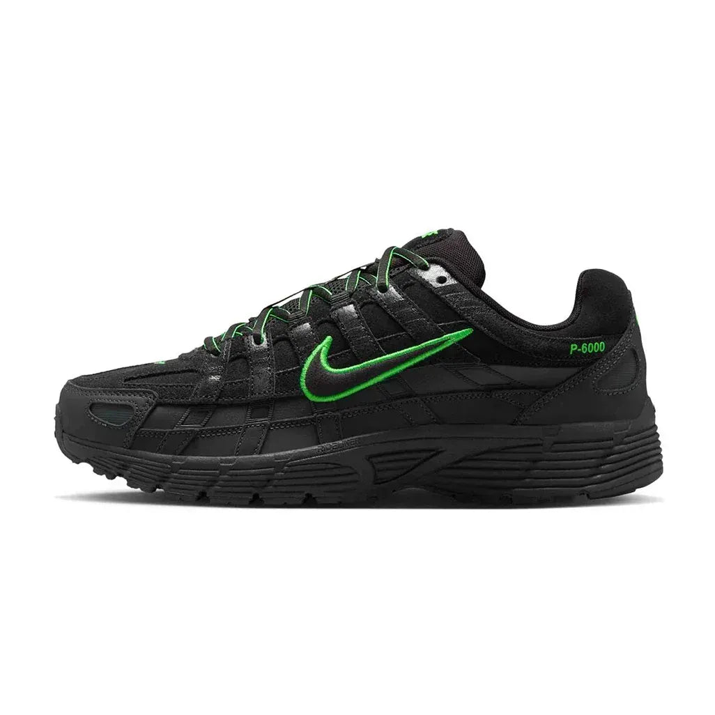 Nike P-6000 PRM Black Green Strike — 5.5 UK — Front View