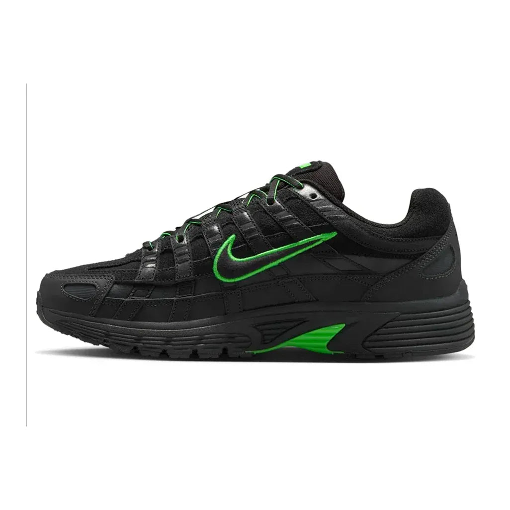 Nike P-6000 PRM Black Green Strike — 5.5 UK — Side View