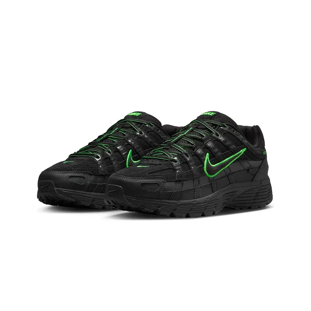 Nike P-6000 PRM Black Green Strike — 5.5 UK — Back View