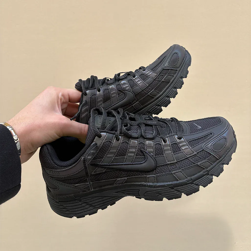 Nike P-6000 SE Black Reflective — 5.5 UK — Top View