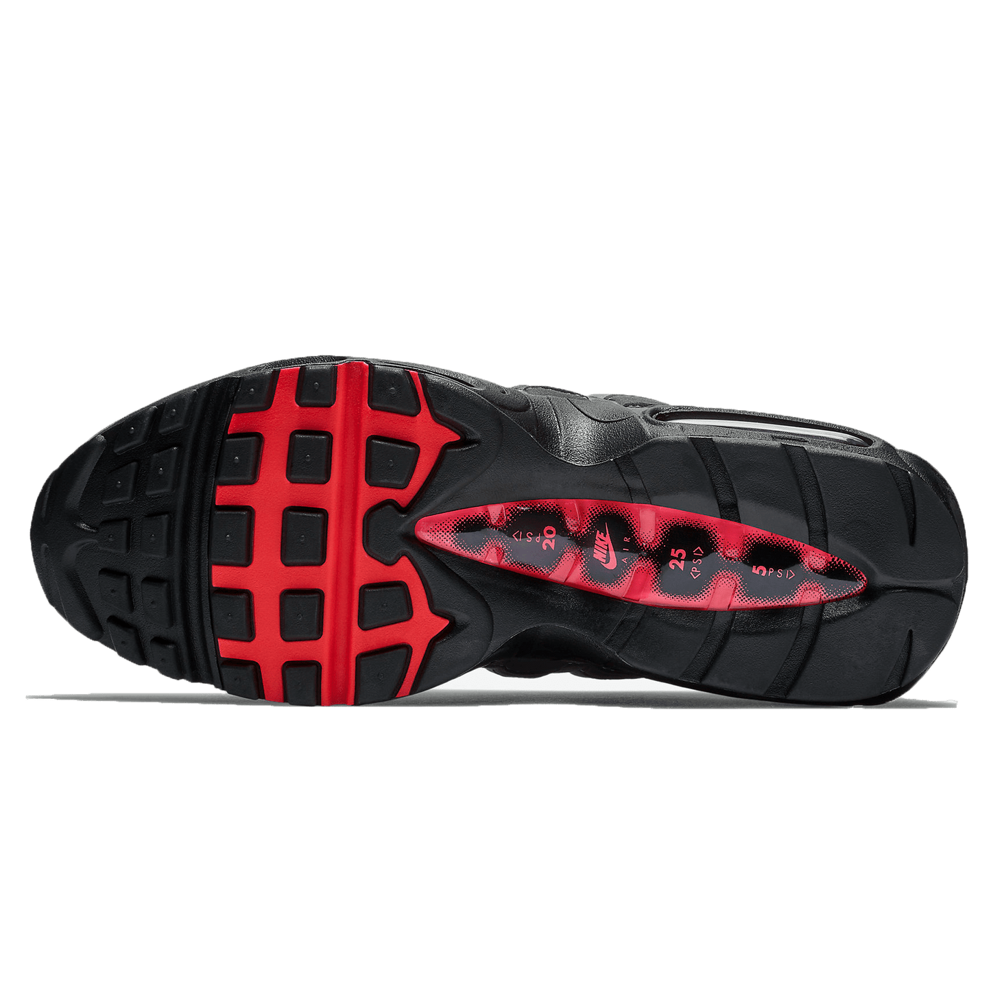 Nike Air Max 95 OG Solar Red — UK 3 | EU 35.5 | US 3.5 — Top View