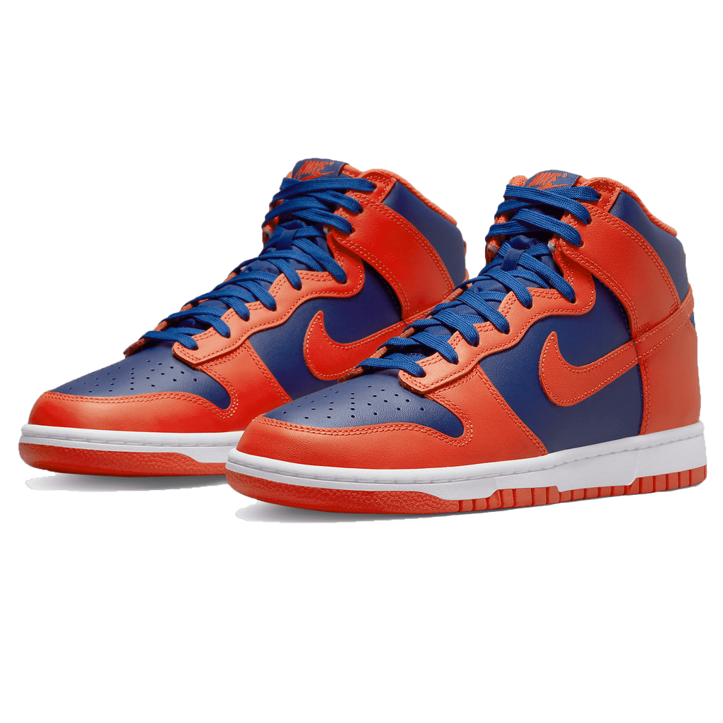 Nike Dunk High Retro 'Knicks' — UK 3 | EU 35.5 | US 3.5 — Side View