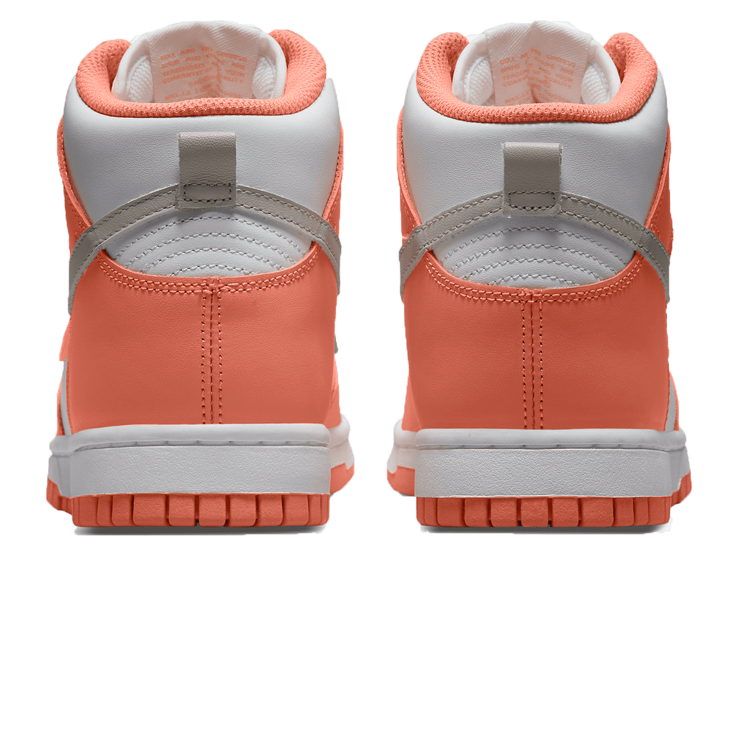 Nike Dunk High Wmns White Salmon — UK 2.5 | EU 35.5 | US 5 — Back View