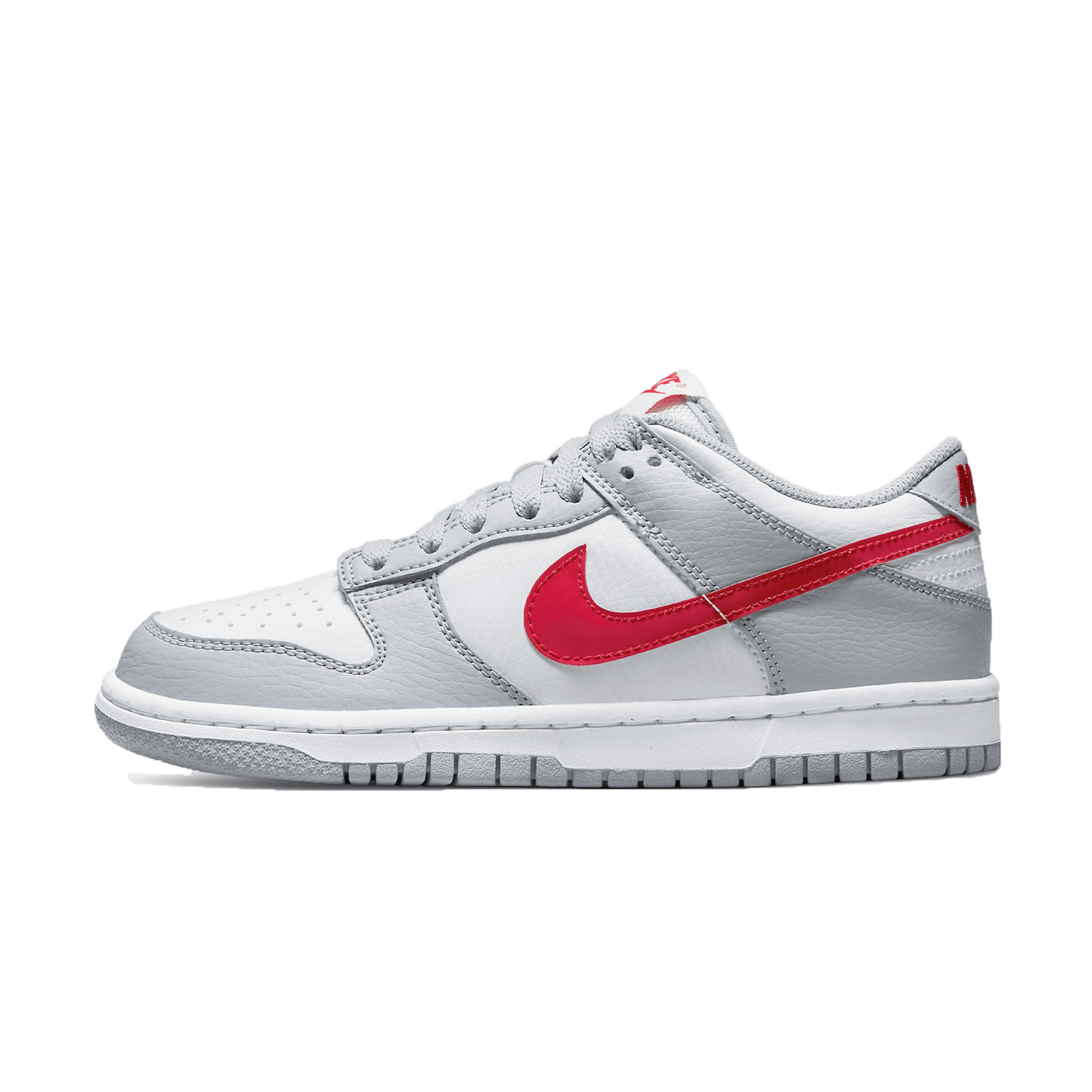 Nike Dunk Low GS 'Grey Red' — UK 13.5 | EU 32 | US 1Y — Front View