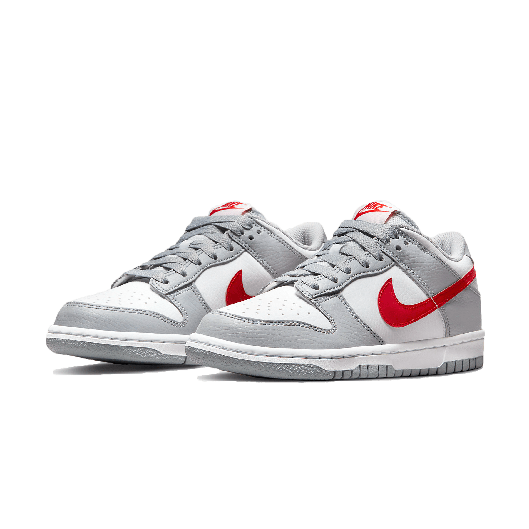 Nike Dunk Low GS 'Grey Red' — UK 13.5 | EU 32 | US 1Y — Side View
