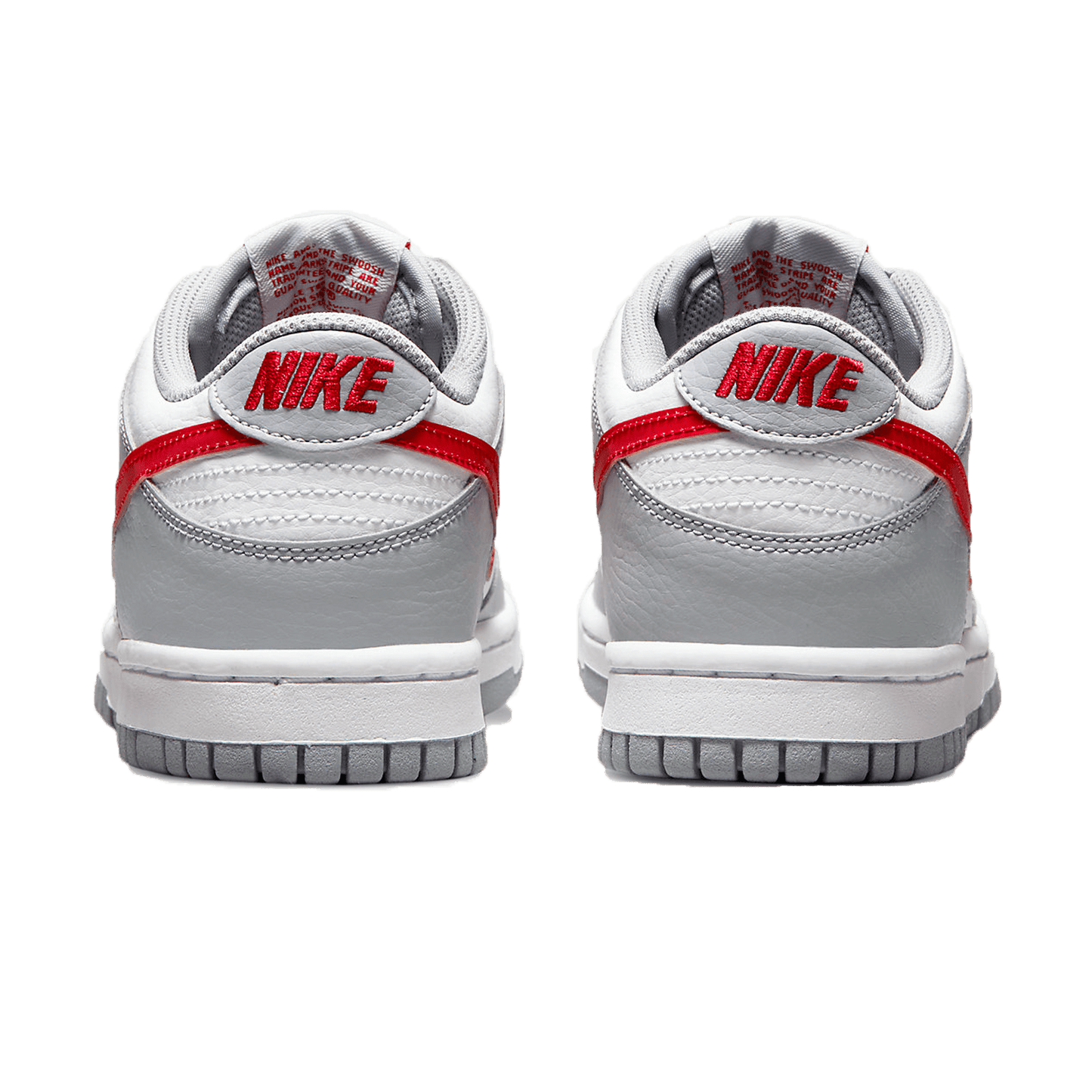 Nike Dunk Low GS 'Grey Red' — UK 13.5 | EU 32 | US 1Y — Back View