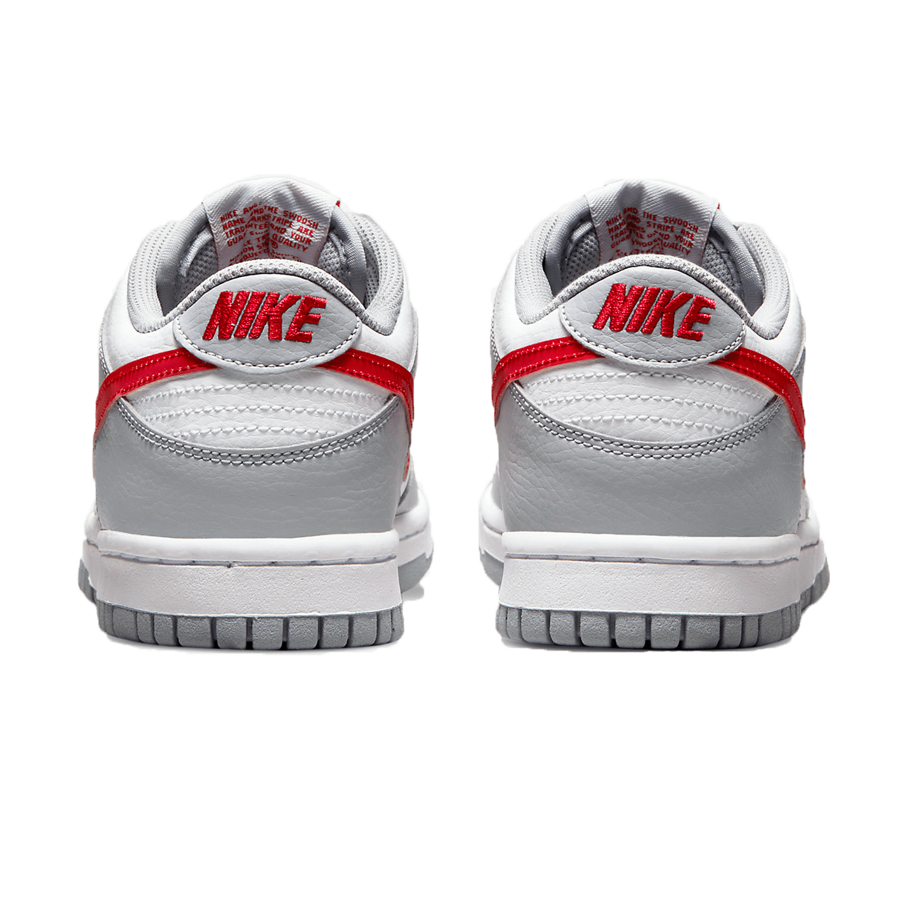 Nike Dunk Low GS 'Grey Red' — UK 13.5 | EU 32 | US 1Y — Back View