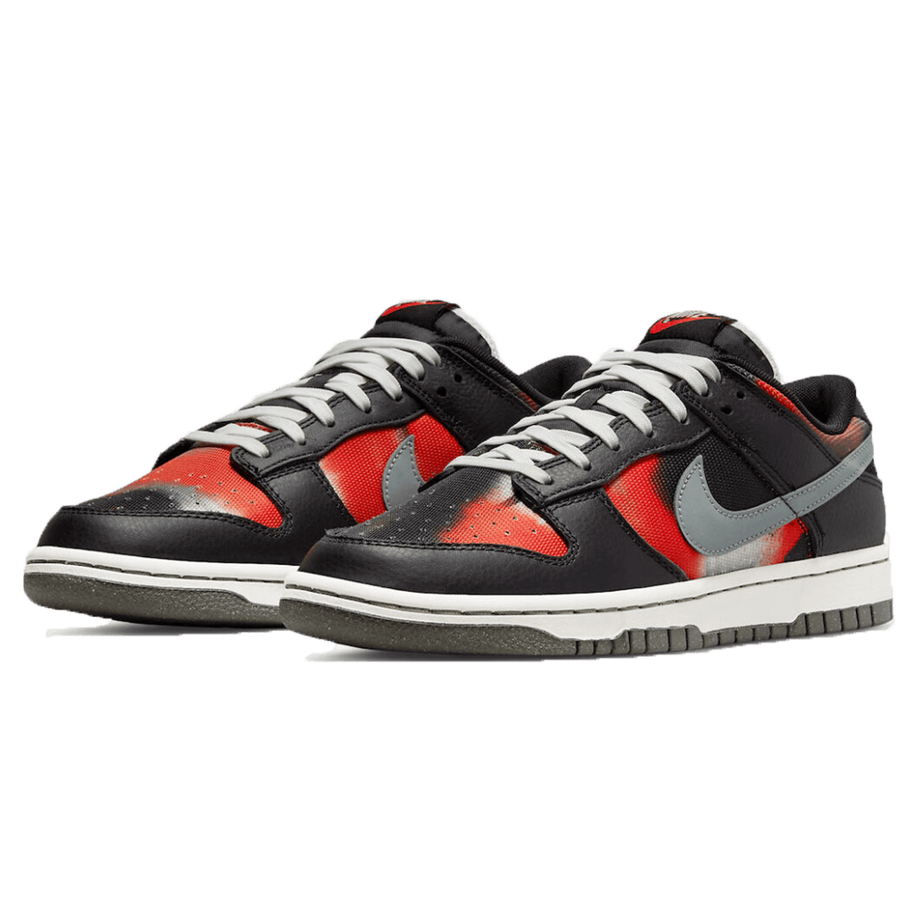 Nike Dunk Low 'Graffiti Pack - Black Red' — UK 3 | EU 35.5 | US 3.5 — Back View