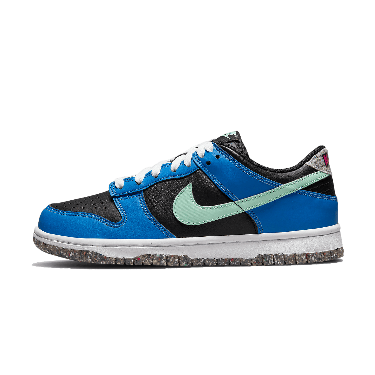 Nike Dunk Low SE GS 'Black Light Photo Blue Mint Foam' — UK 13.5 | EU 32 | US 1Y — Front View