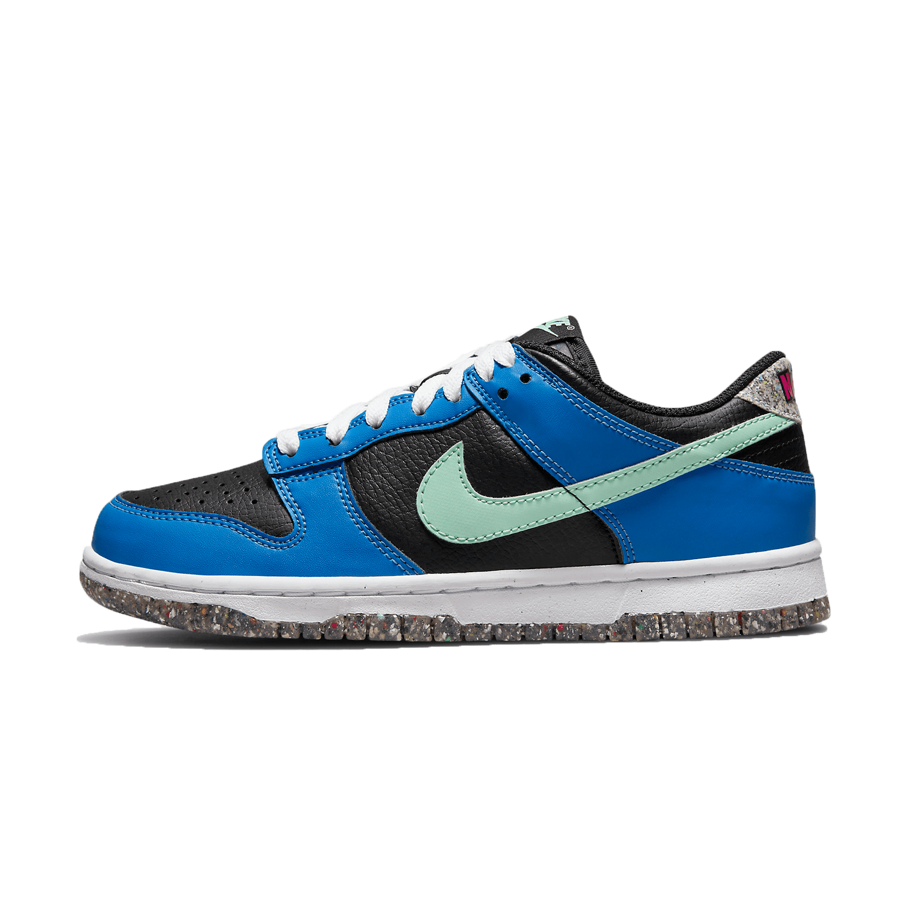 Nike Dunk Low SE GS 'Black Light Photo Blue Mint Foam' — UK 13.5 | EU 32 | US 1Y — Front View