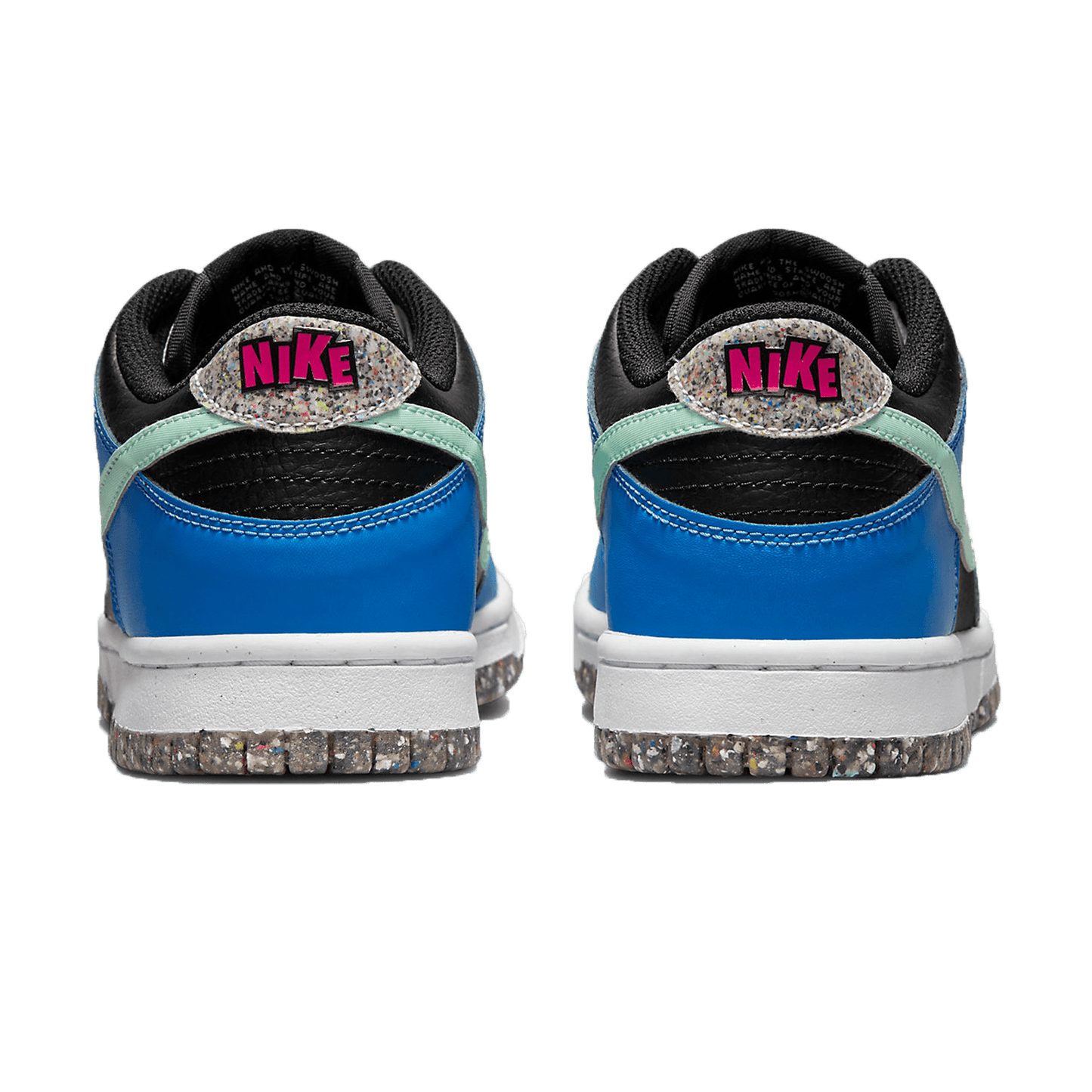 Nike Dunk Low SE GS 'Black Light Photo Blue Mint Foam' — UK 13.5 | EU 32 | US 1Y — Back View