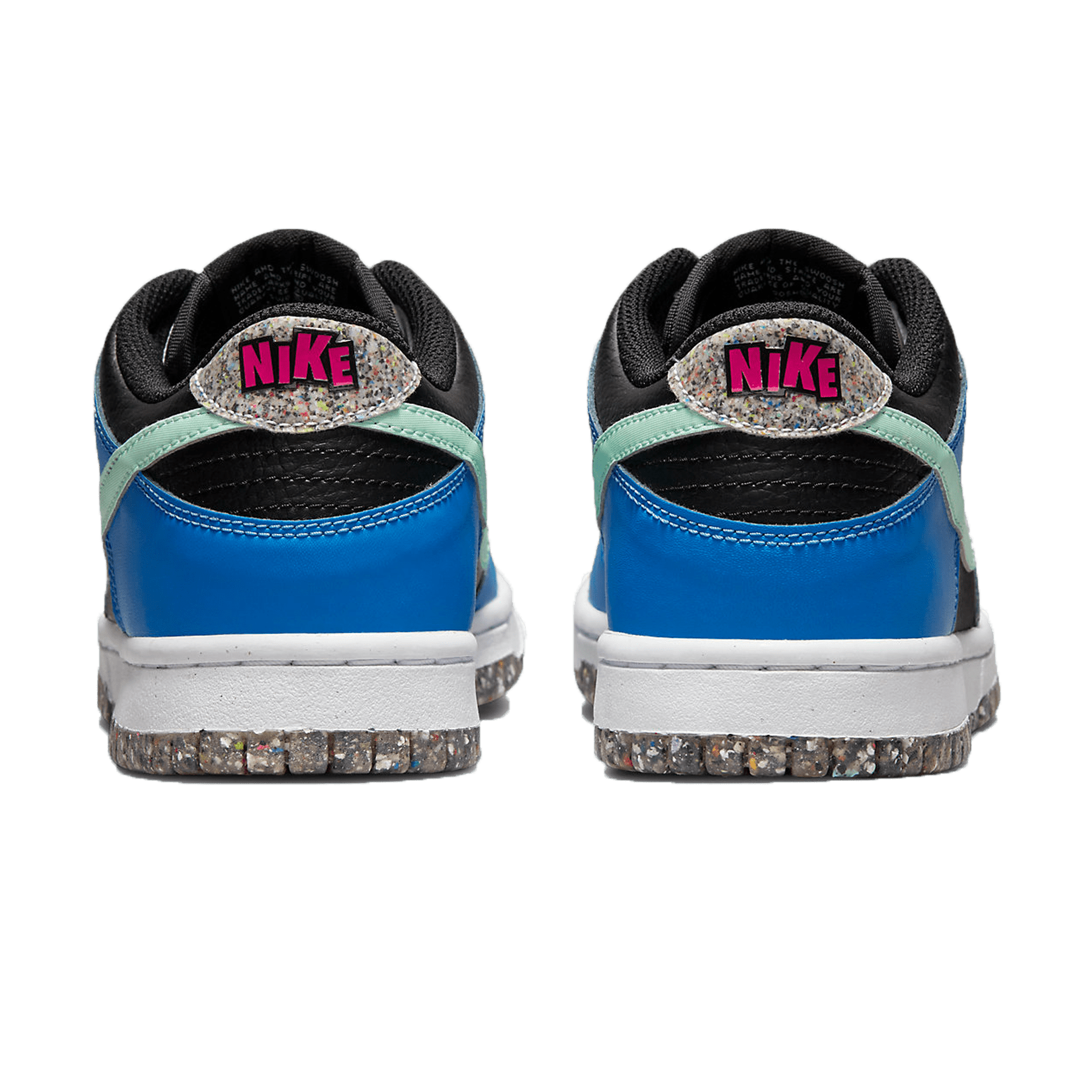 Nike Dunk Low SE GS 'Black Light Photo Blue Mint Foam' — UK 13.5 | EU 32 | US 1Y — Back View