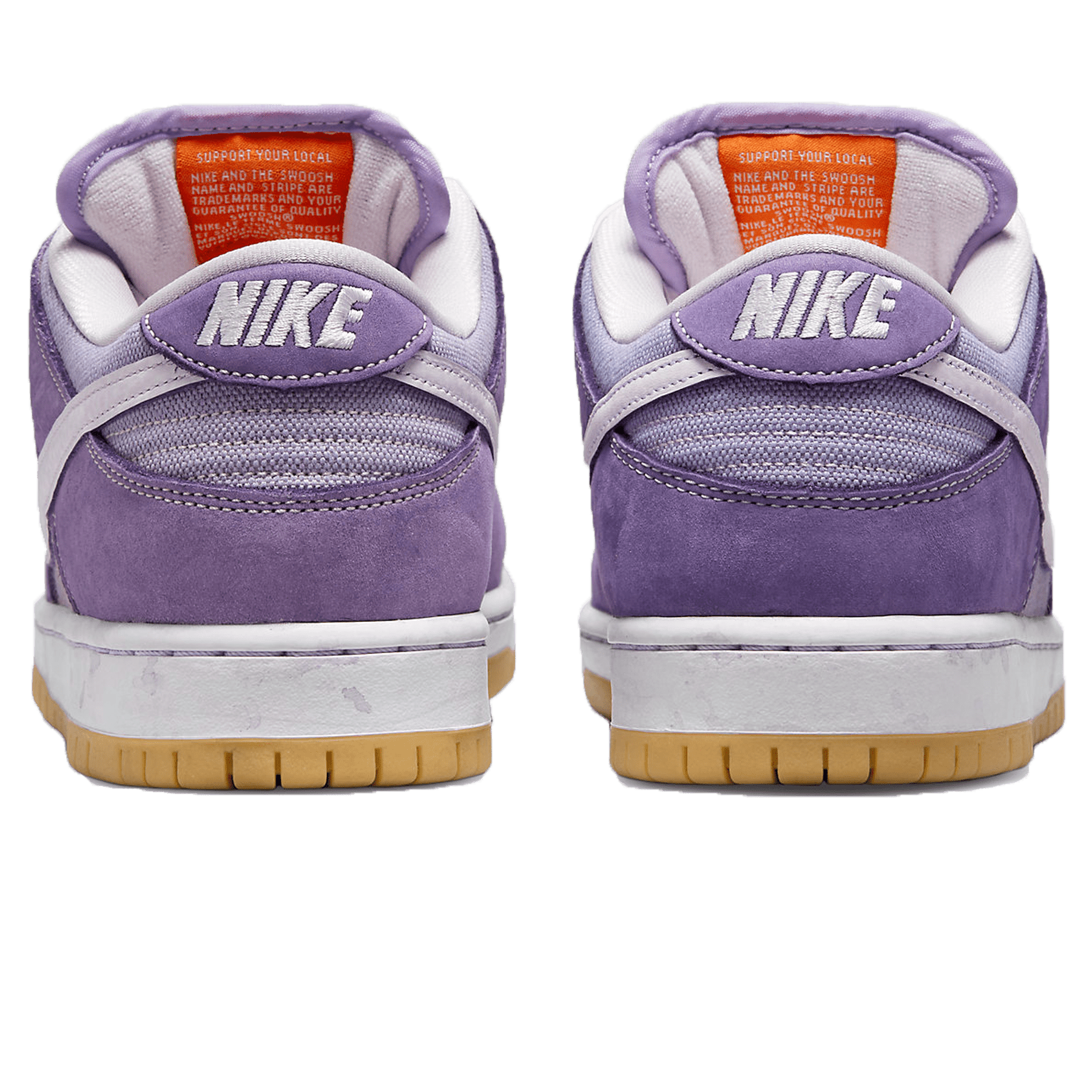 Nike Dunk Low SB 'Unbleached Pack - Lilac' — UK 3 | EU 35.5 | US 3.5 — Back View
