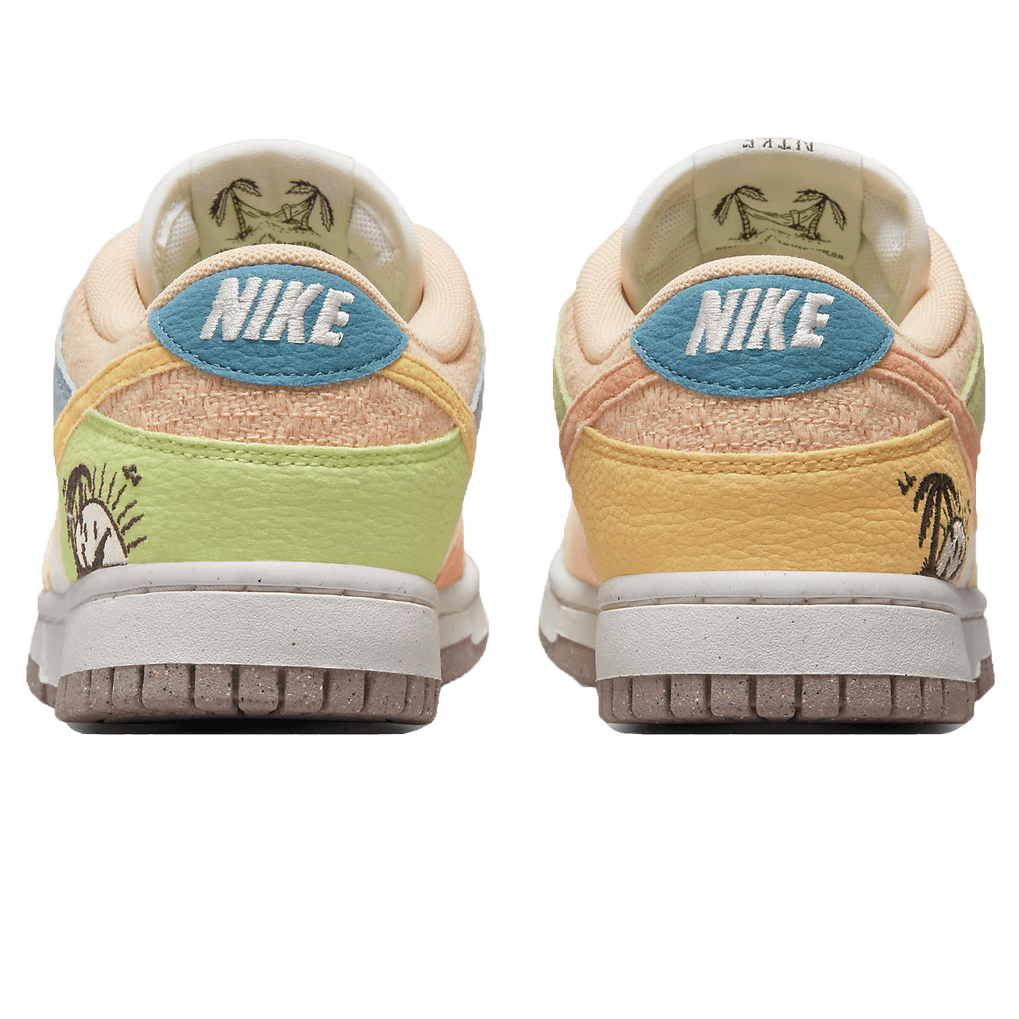 Nike Dunk Low SE Wmns 'Sun Club - Multi-Color' — UK 2.5 | EU 35.5 | US 5 — Back View
