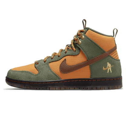 Pass~Port x Nike Dunk High SB 'Workboot' — UK 3 | EU 35.5 | US 3.5 — Front View