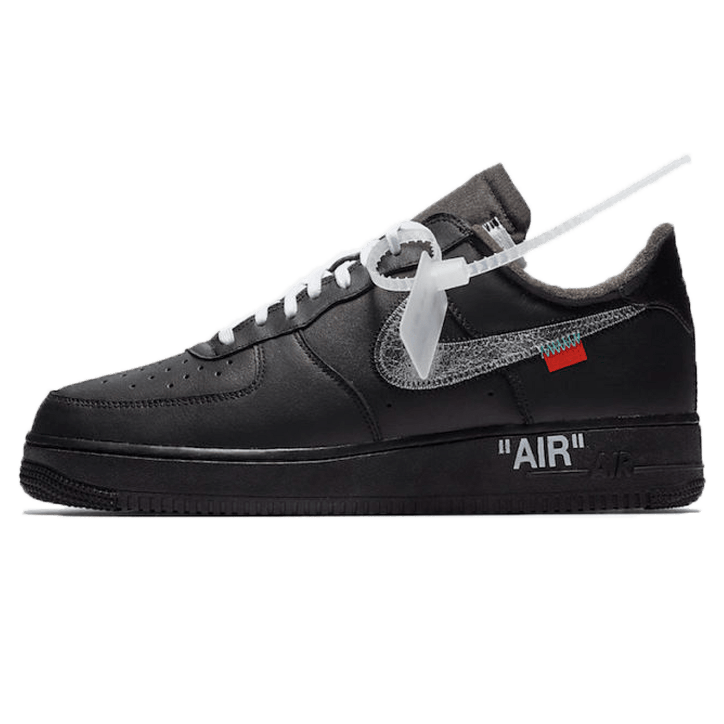 Off-White x Nike Air Force 1 Low '07 'MoMA' Black — UK 3 | EU 35.5 | US 3.5 — Front View