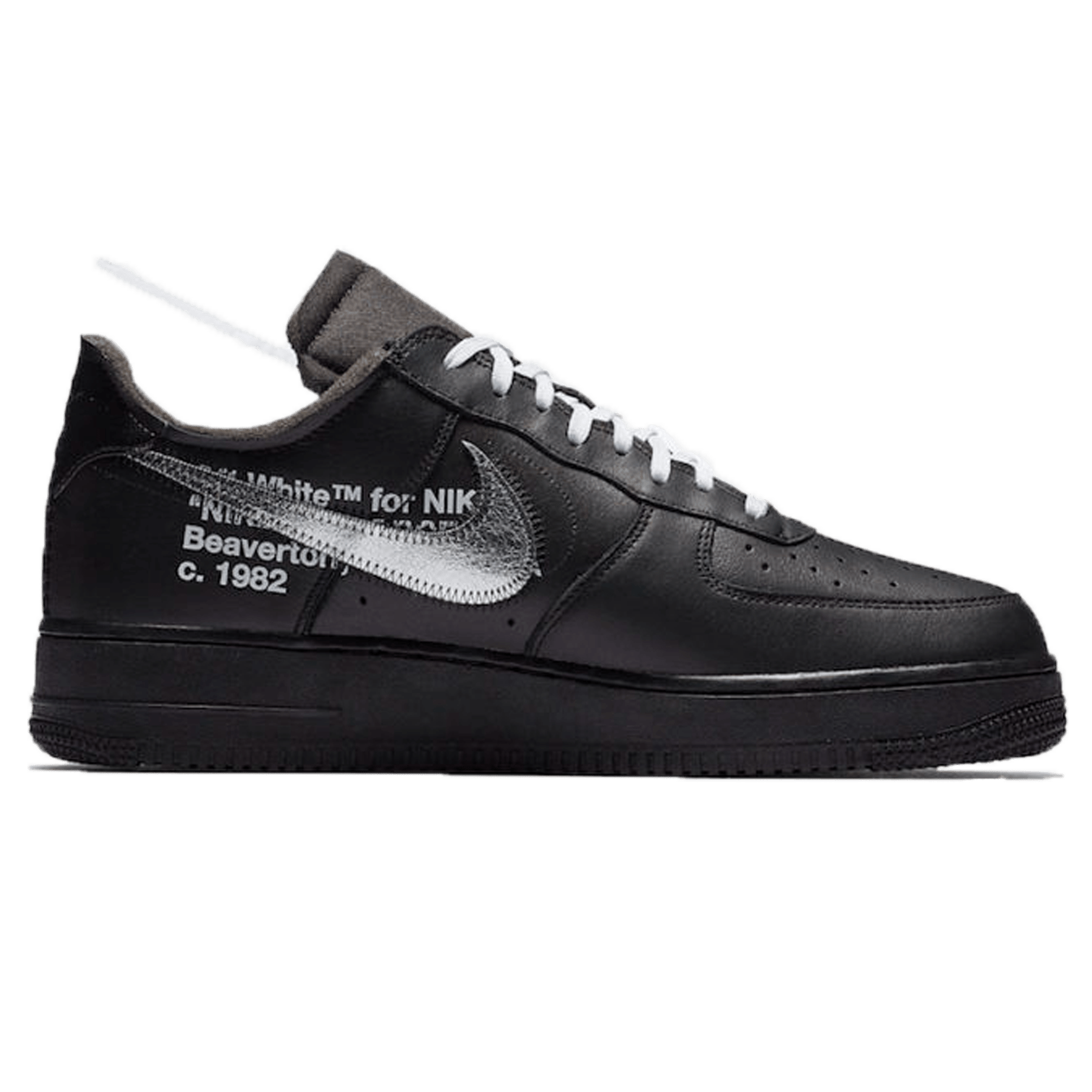 Off-White x Nike Air Force 1 Low '07 'MoMA' Black — UK 3 | EU 35.5 | US 3.5 — Side View