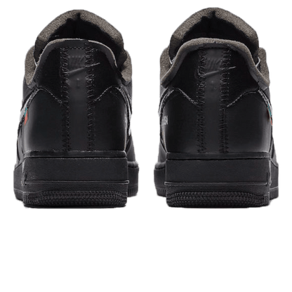 Off-White x Nike Air Force 1 Low '07 'MoMA' Black — UK 3 | EU 35.5 | US 3.5 — Back View