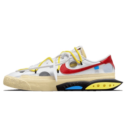 Off-White x Nike Blazer Low 'White University Red' — UK 3 | EU 35.5 | US 3.5 — Front View
