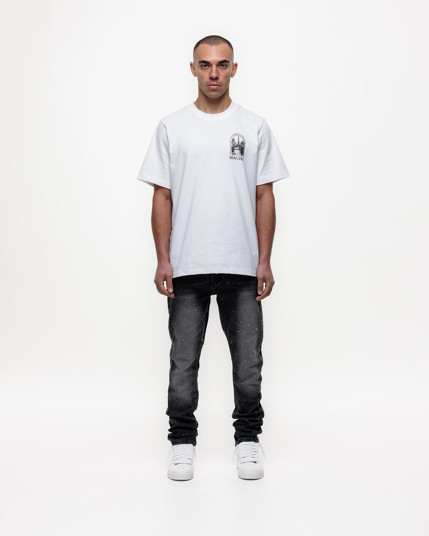 Magiri Ombre Slim Jeans 'Black' — Black — Size 28 — Back View